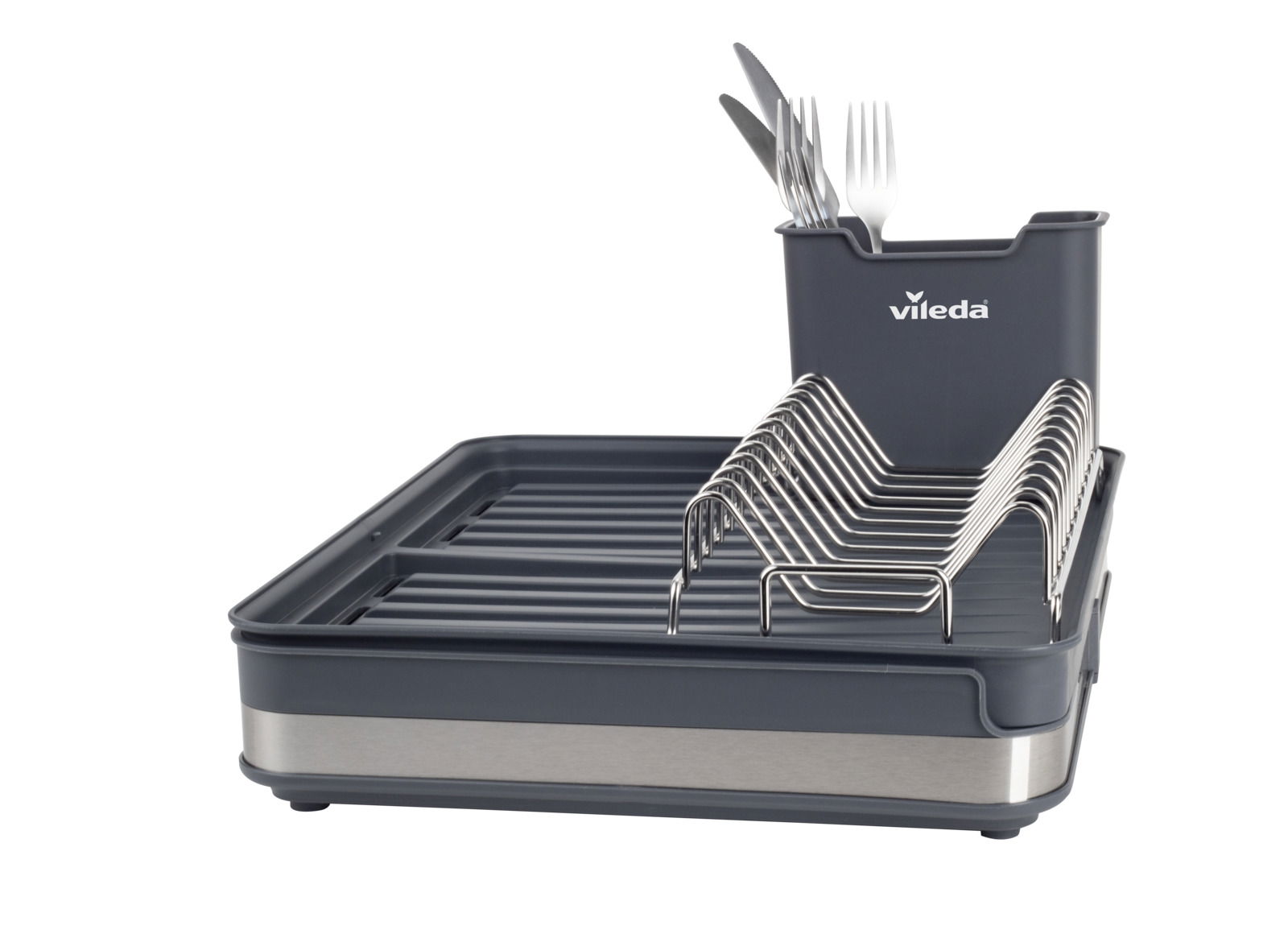 Abtropfgestell EDS mit Besteckhalter, seitliche Perspektive