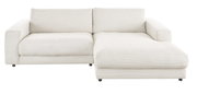 Beige longchair-set van corduroy, vooraanzicht