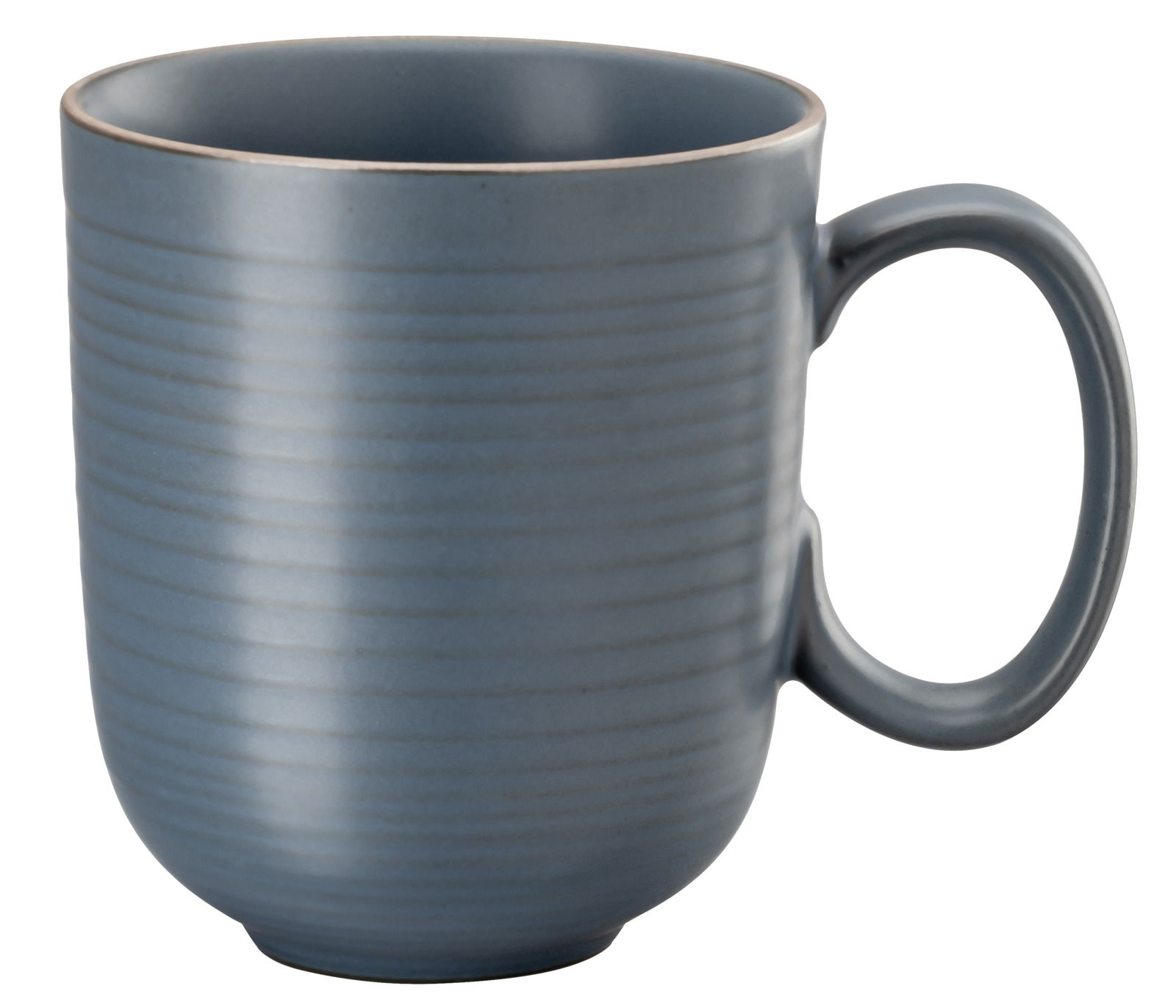 Thomas Becher mit Henkel NATURE Blauer Becher mit Henkel, seitliche Perspektive