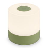 Grüne Akku LED Tischleuchte aus seitlicher Perspektive