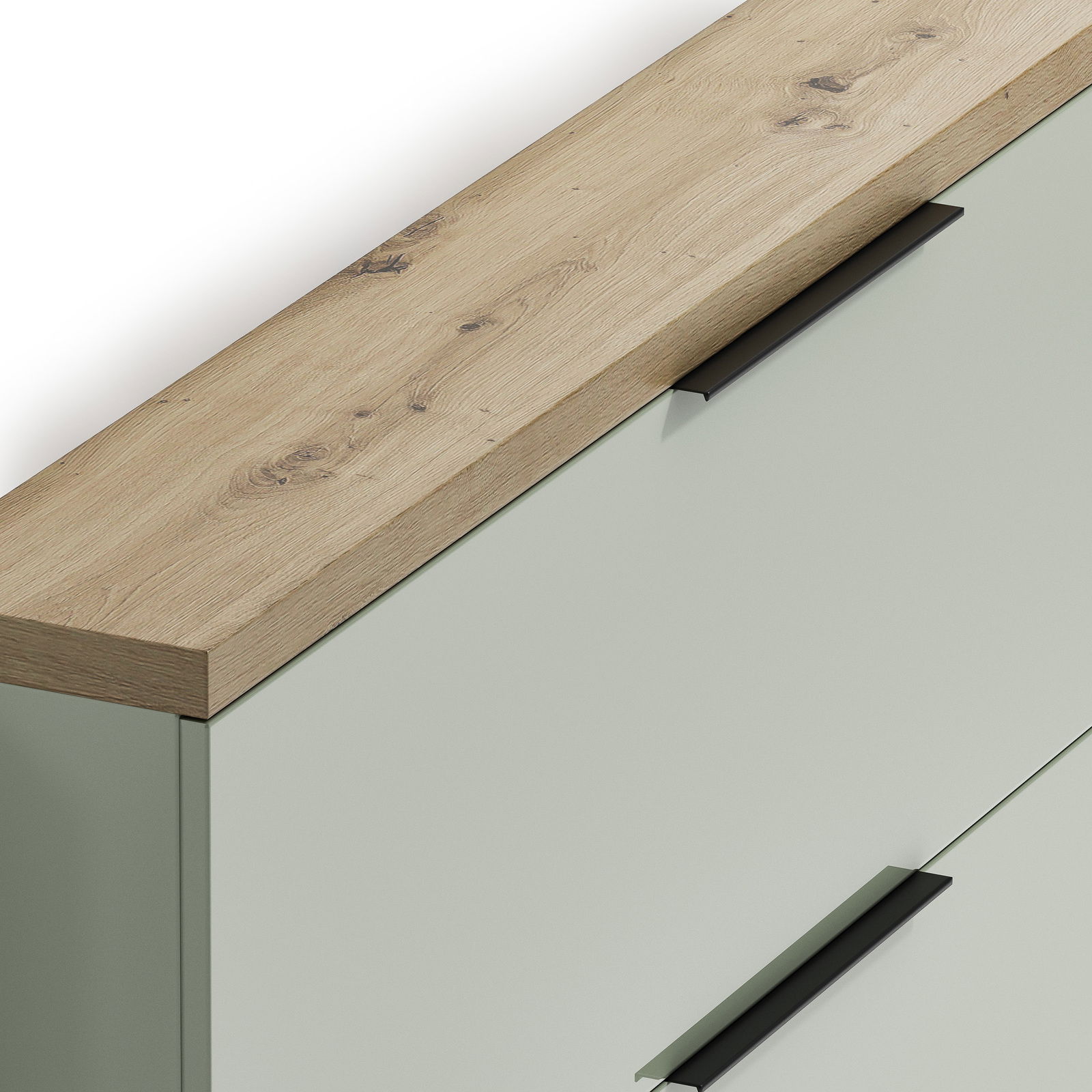 Hängeschuhschrank aus Holz mit moderner, minimalistischer Gestaltung, Draufsicht