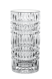 Kristallglas mit Ethno-Muster, seitliche Perspektive