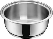 Edelstahlkochtopf aus der Vogelperspektive