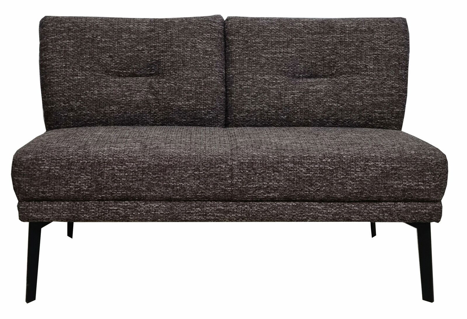 Moderano Bank SINGARPUR, 140 cm, in dunklem Stoffbezug, Vorderansicht