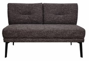 Moderano-bank SINGARPUR, 140 cm, met donkere stoffen bekleding, vooraanzicht