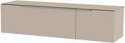 Hänge-Lowboard in beige aus seitlicher Perspektive