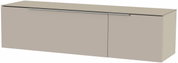 Hänge-Lowboard in beige aus seitlicher Perspektive
