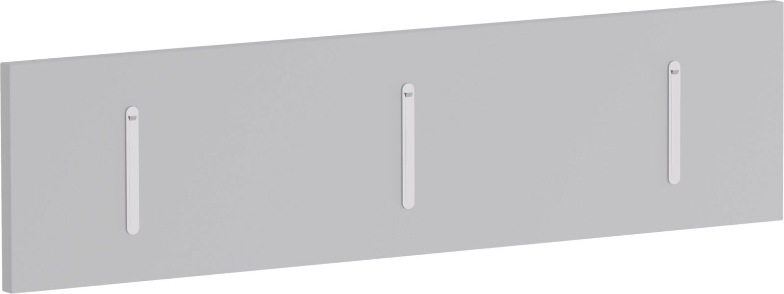 Moderano Klapphakenleiste LECCO Graue Klapphakenleiste mit drei Haken, seitliche Perspektive
