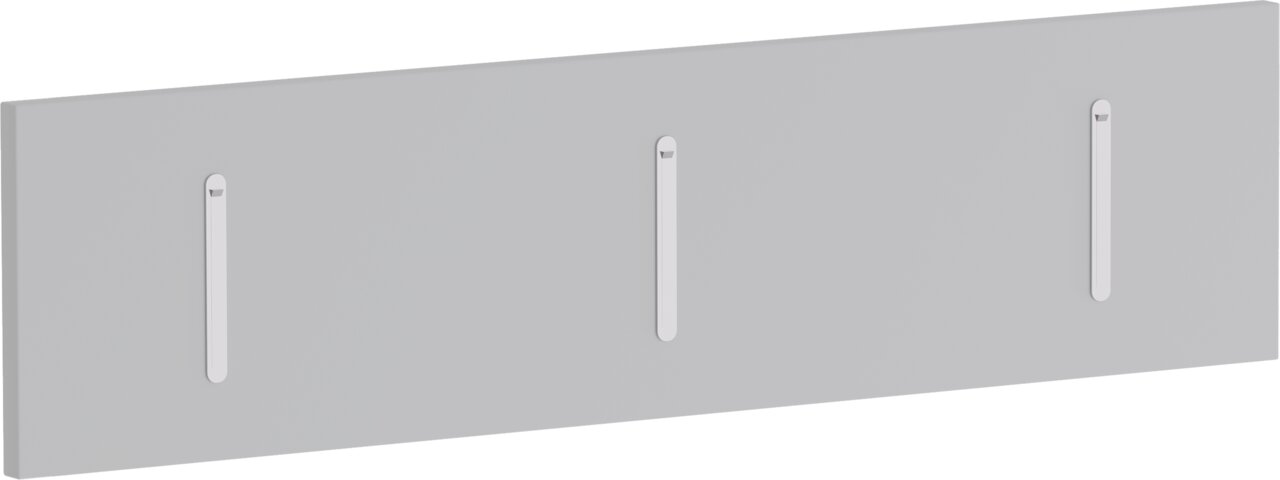 Moderano Klapphakenleiste LECCO Graue Klapphakenleiste mit drei Haken, seitliche Perspektive