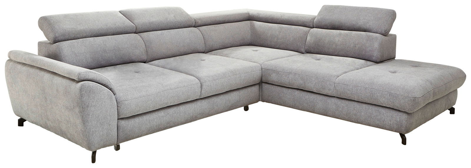 Graues Ecksofa Stylife MAROLA in L-Form, Perspektive von vorne rechts