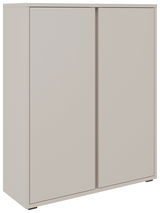 Moderner Schuhschrank mit zwei Türen in minimalistischer Frontansicht