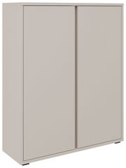 Moderner Schuhschrank mit zwei Türen in minimalistischer Frontansicht