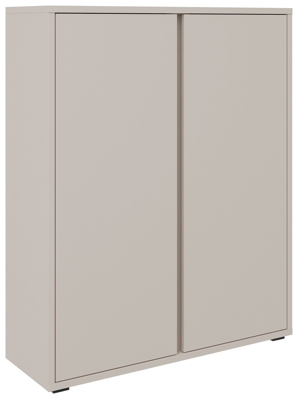 Moderner Schuhschrank mit zwei Türen in minimalistischer Frontansicht