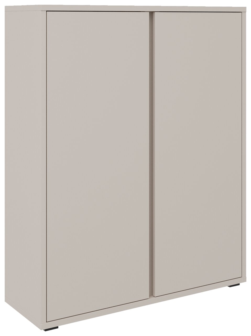 Moderner Schuhschrank mit zwei Türen in minimalistischer Frontansicht