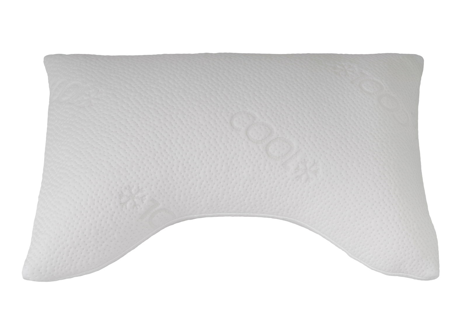 Komfortschlafkissen 40 x 60 cm in Weiß mit geprägtem Muster, Vorderansicht