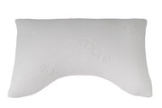 Komfortschlafkissen 40 x 60 cm in Weiß mit geprägtem Muster, Vorderansicht