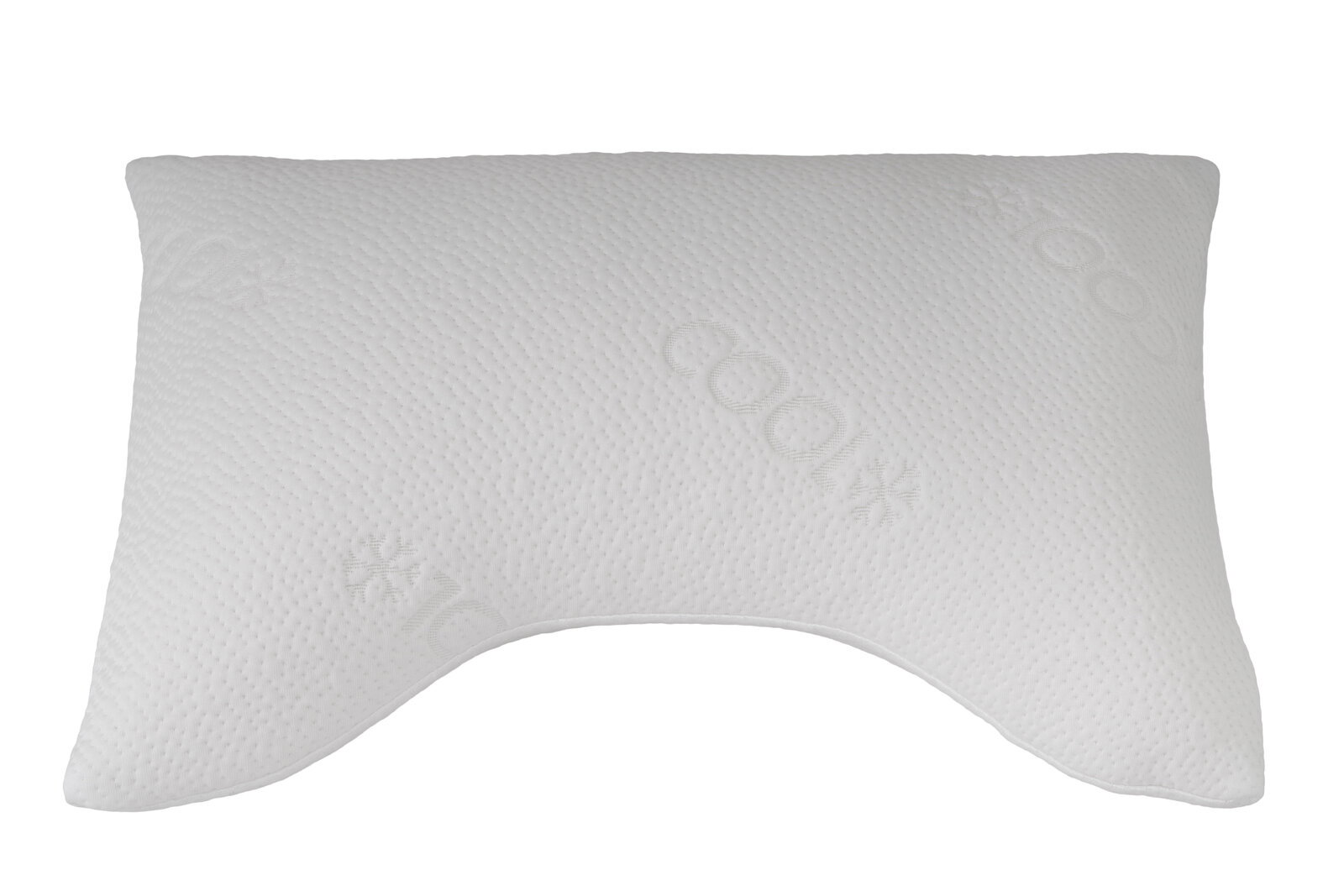 Komfortschlafkissen 40 x 60 cm in Weiß mit geprägtem Muster, Vorderansicht