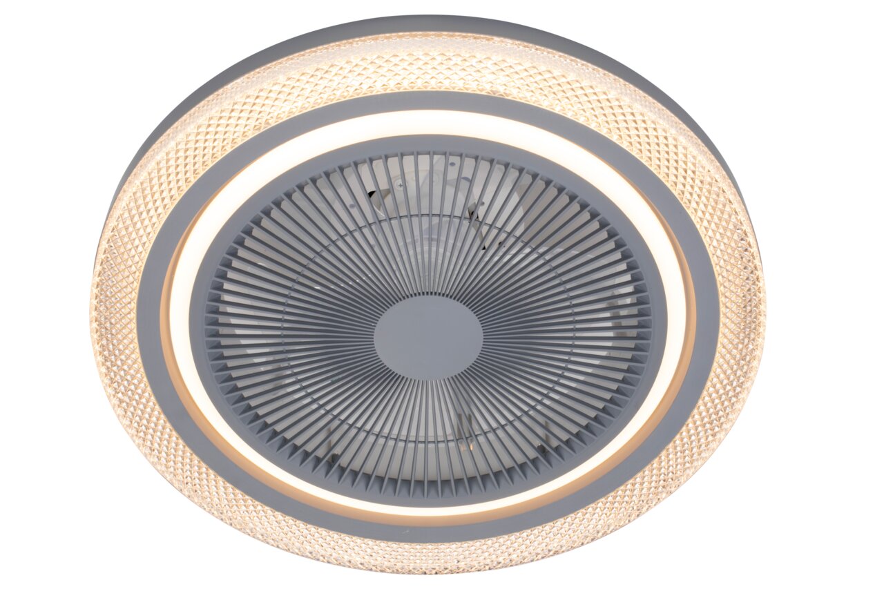 Deckenventilator mit integriertem Licht, Ansicht von unten