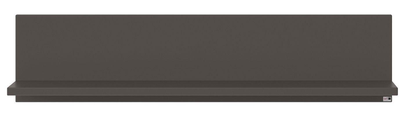 Frontale Ansicht eines modernen, dunkelgrauen Wandboards der Marke Set one by Musterring, Modell Tacoma.