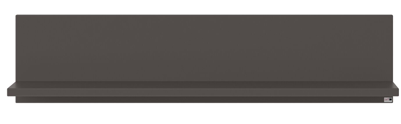 Frontale Ansicht eines modernen, dunkelgrauen Wandboards der Marke Set one by Musterring, Modell Tacoma.