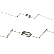 Moderne LED-Deckenleuchte mit geometrischem Design, seitliche Perspektive