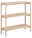 Livetastic Regal OXFORD Holzregal mit drei Ebenen, seitliche Perspektive