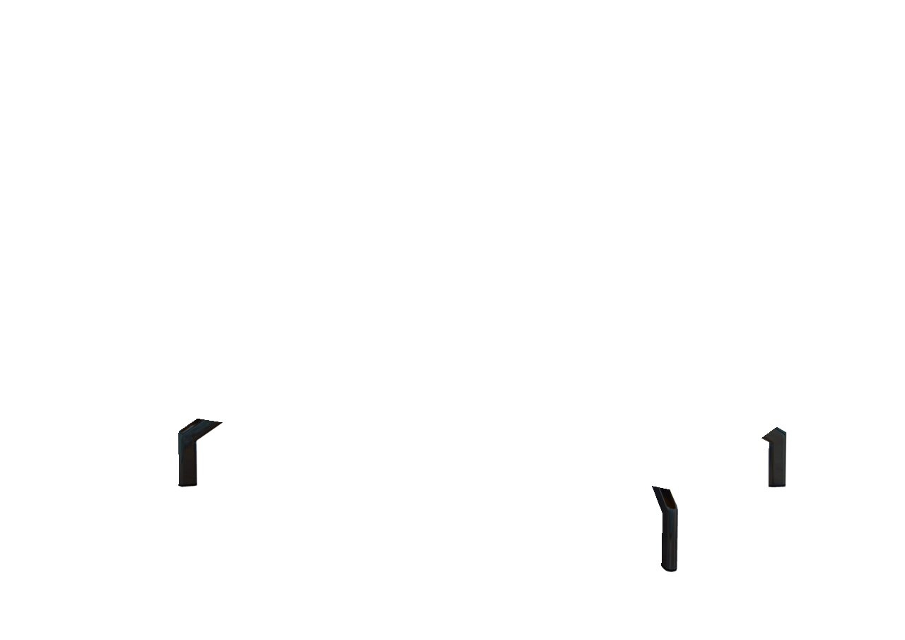 Beldomo Style XXL-Hocker KLAGENFURT Grüner XXL-Hocker in modernem Wohnzimmer, seitliche Perspektive