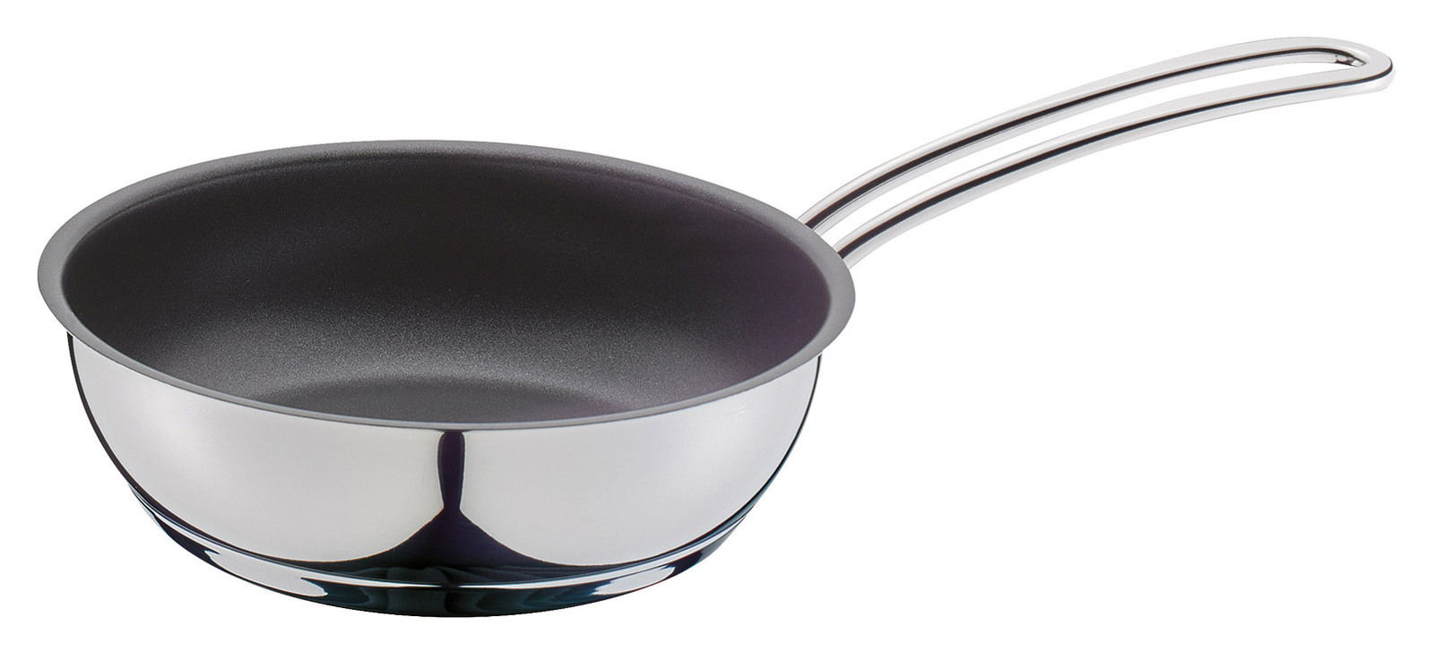 Bratpfanne CAPRI, 16 cm, aus Edelstahl mit Antihaftbeschichtung, seitliche Perspektive