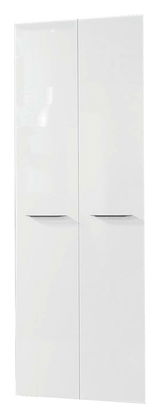 Weißer zweitüriger Schrank, Frontalansicht
