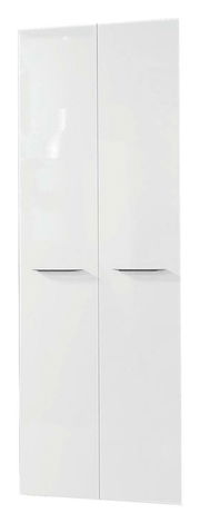 Weißer zweitüriger Schrank, Frontalansicht