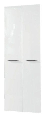 Weißer zweitüriger Schrank, Frontalansicht