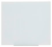 Frontalansicht eines weißen Aufsatzschranks mit glatter Oberfläche.