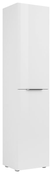 Weißer Stauraumschrank 45cm, frontale Perspektive