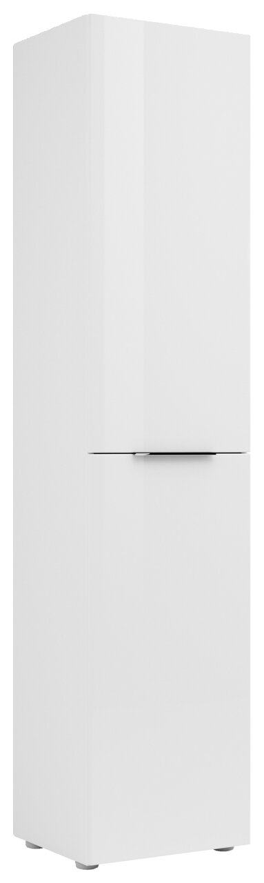 Weißer Stauraumschrank 45cm, frontale Perspektive