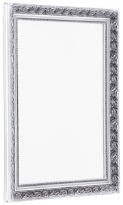 Rechteckiger Spiegel mit verziertem Rahmen, seitliche Perspektive