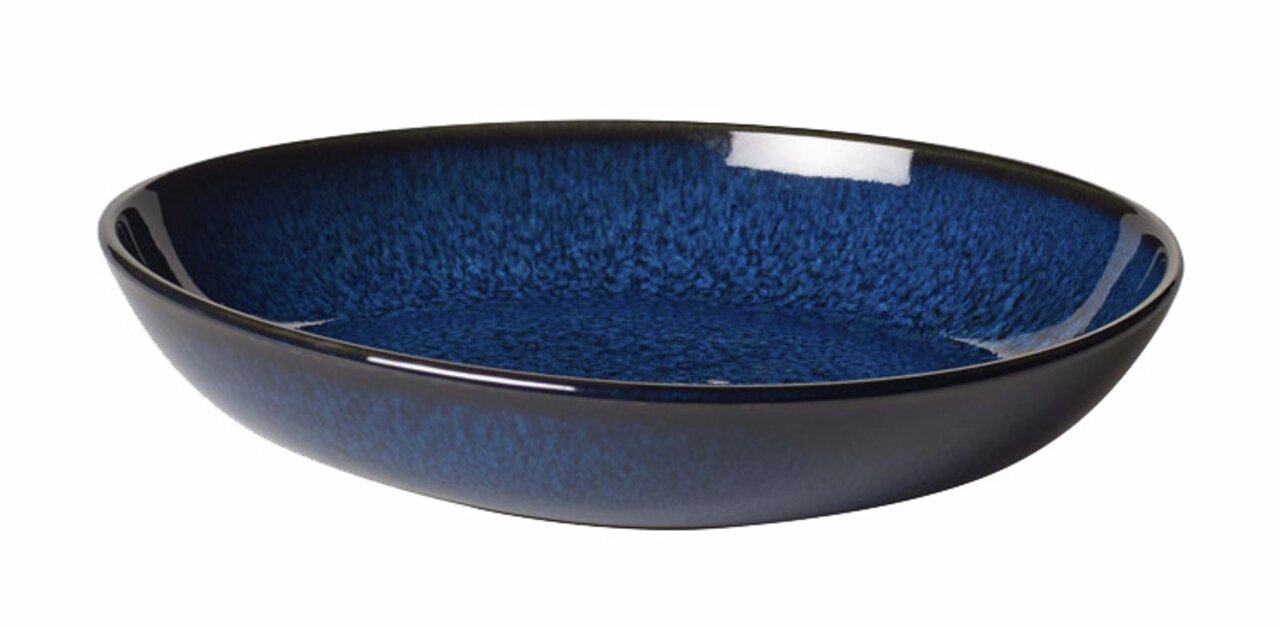 Like by Villeroy & Boch Schale flach LAVE BLEU Blaue Obstschale Lave 470ml, seitliche Perspektive