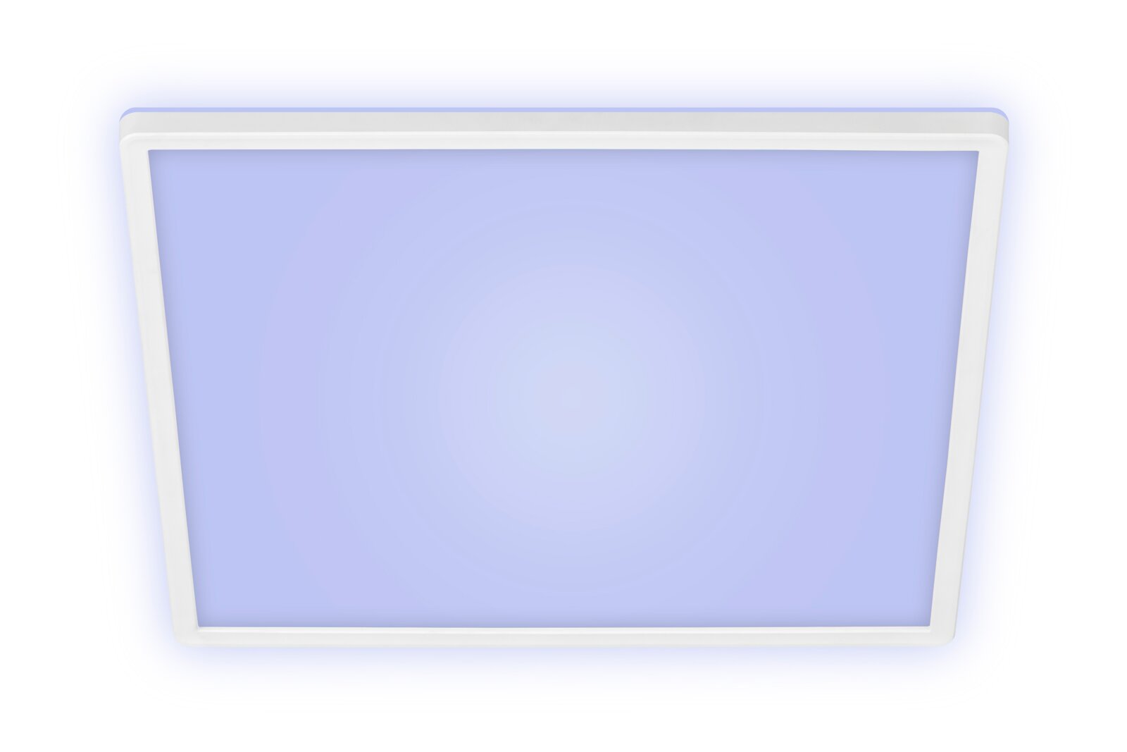 LED-Deckenleuchte in quadratischer Form, Ansicht von unten