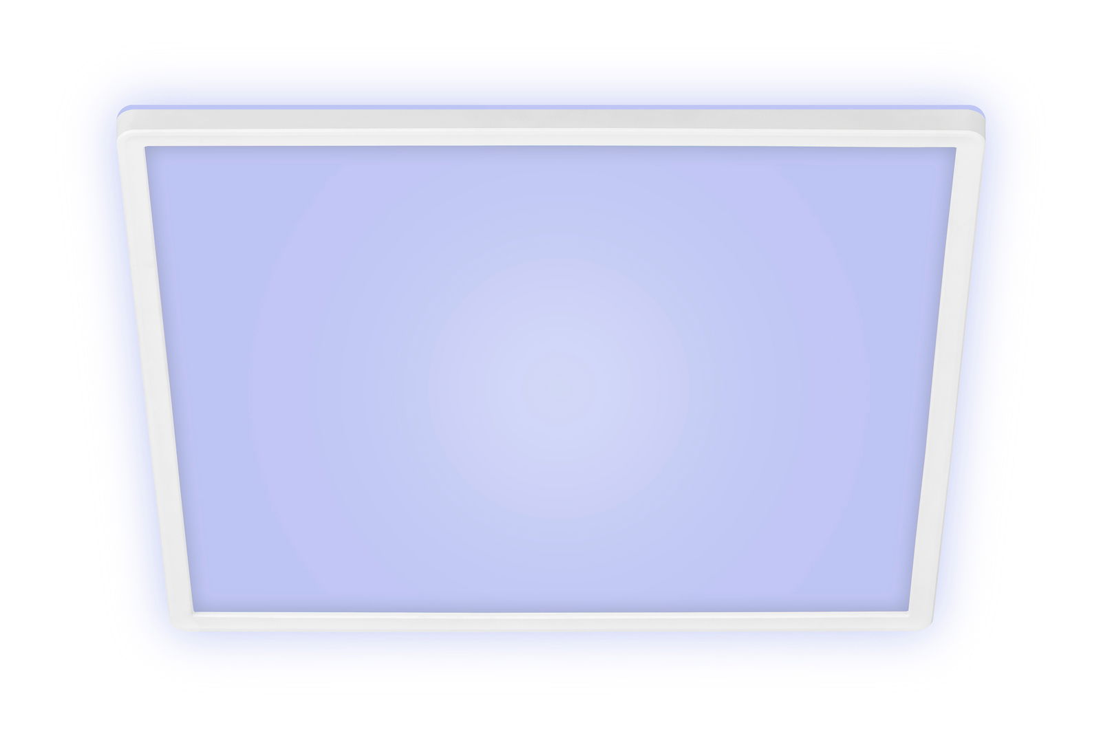 LED-Deckenleuchte in quadratischer Form, Ansicht von unten