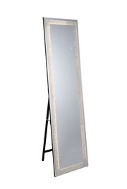 LED-Standspiegel 40x160cm mit beleuchtetem Rahmen, seitliche Perspektive