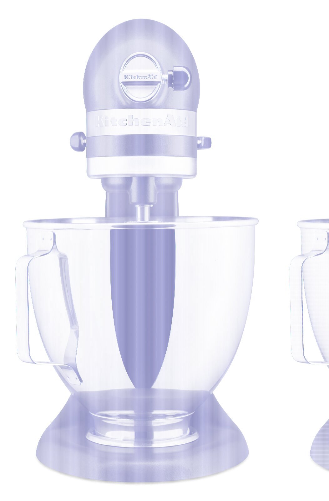 Küchenmaschine 4,3l in grauer Farbe, Vorderansicht