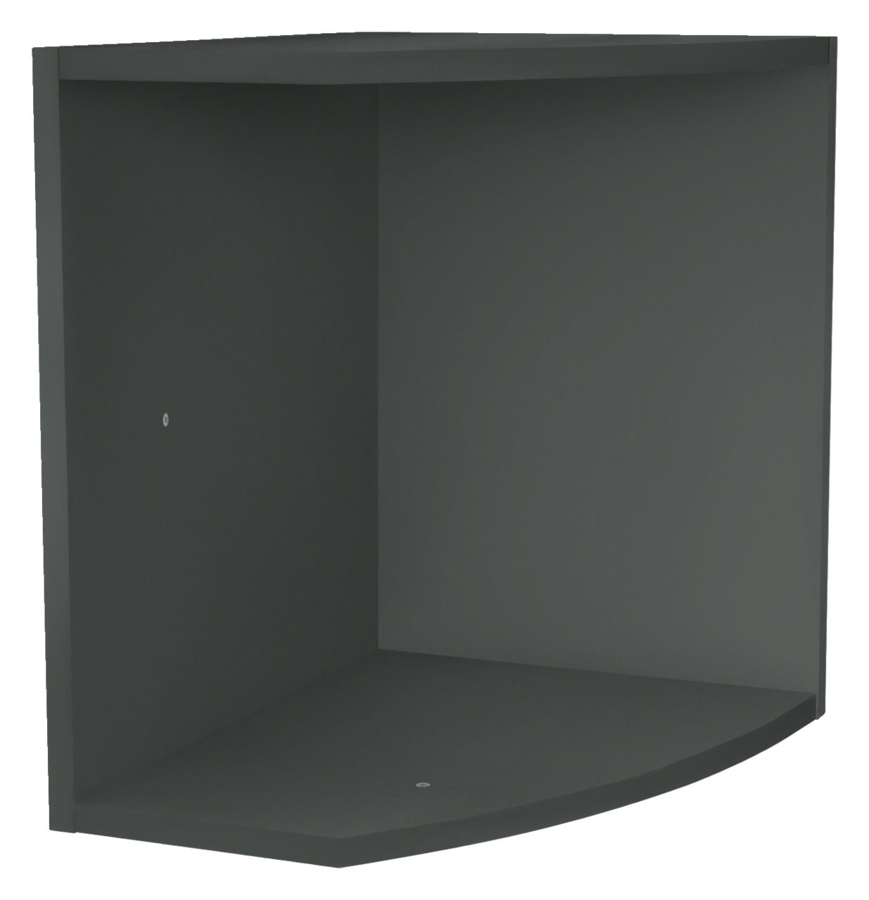XORA Aufsatz für Abschlussregal MULTIRAUMKONZEPT Eckregal-Aufsatz in dunklem Grau, perspektivisch von vorne links betrachtet