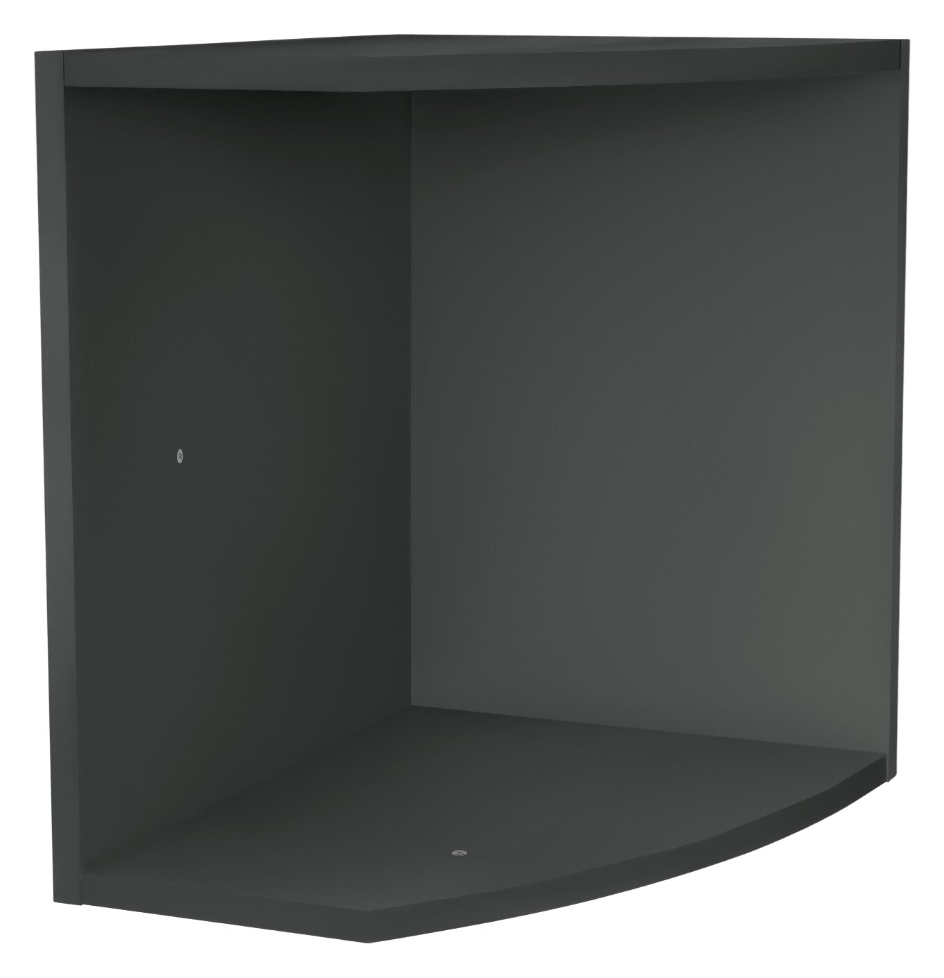 XORA Aufsatz für Abschlussregal MULTIRAUMKONZEPT Eckregal-Aufsatz in dunklem Grau, perspektivisch von vorne links betrachtet