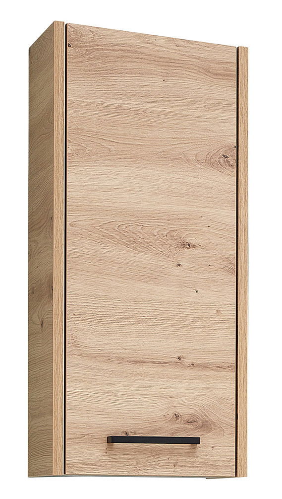 XORA Wandschrank XO1000 Wandschrank aus Holz mit moderner, minimalistischer Frontansicht und schwarzem Griff.