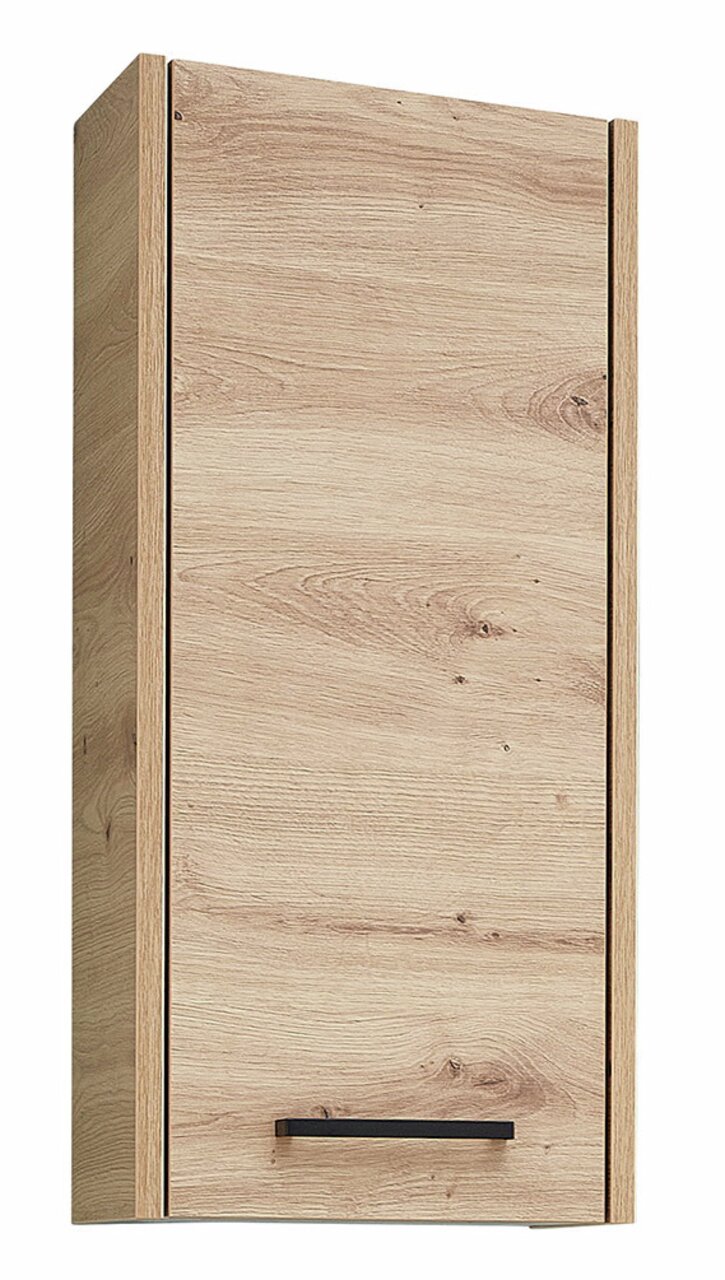 XORA Wandschrank XO1000 Wandschrank aus Holz mit moderner, minimalistischer Frontansicht und schwarzem Griff.