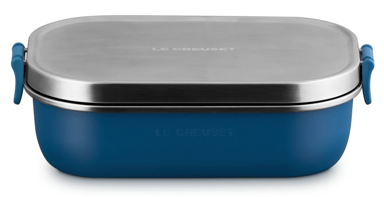 Lunchbox 900ml in Deep Teal aus Edelstahl und Kunststoff, Vorderansicht