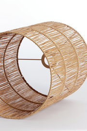 Natürlicher Lampenschirm aus geflochtenem Material, seitliche Perspektive