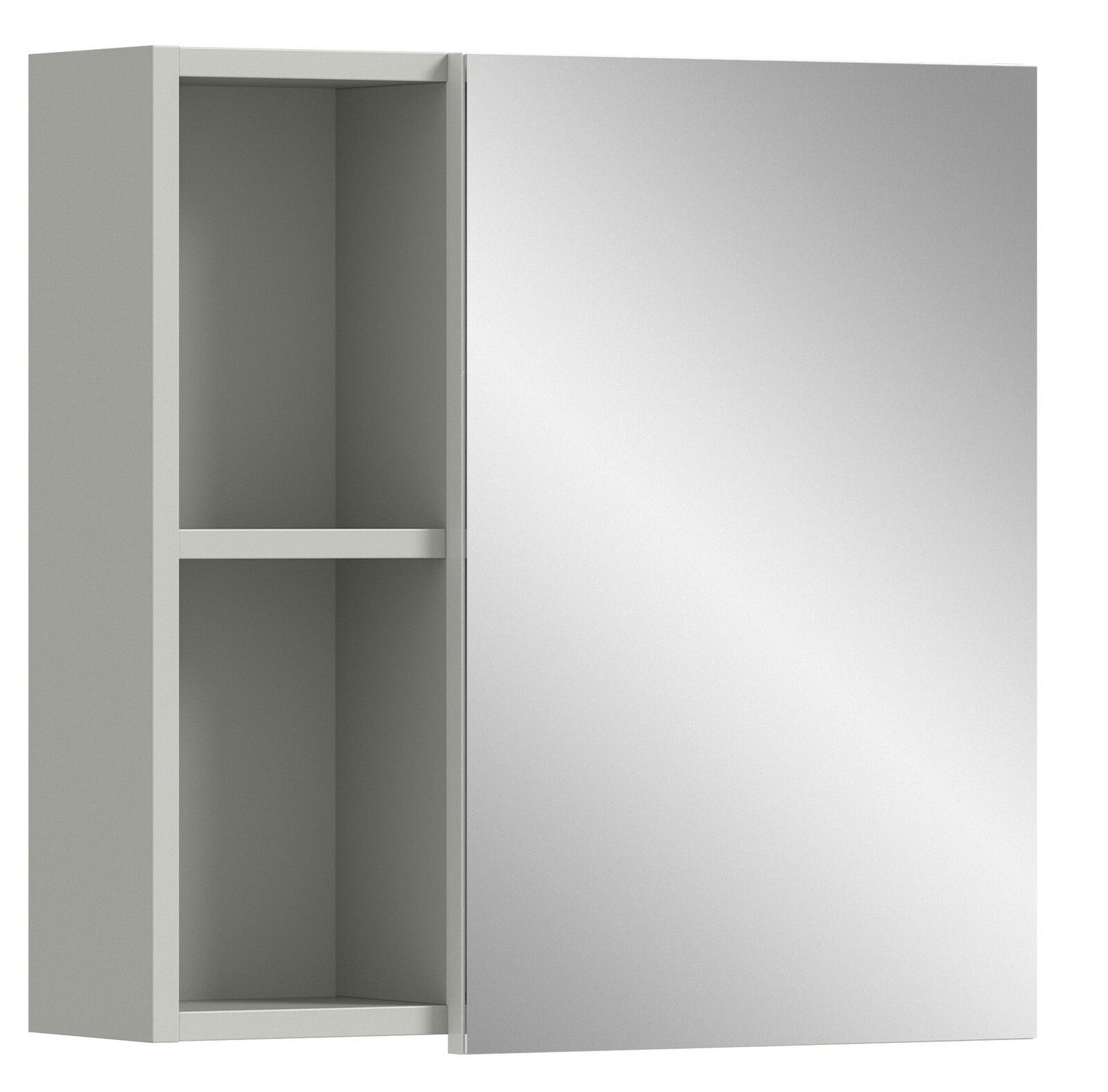 MID.YOU Spiegelschrank COPA Spiegelschrank mit offenem Regal auf der linken Seite, Perspektive von vorne