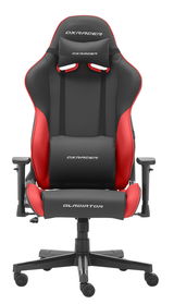 Gaming Stuhl GladiatorDX Racer in Schwarz und Rot, Vorderansicht