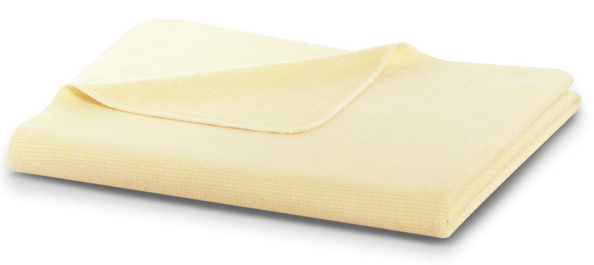Gelbe Wohndecke 150 x 200 cm, gefaltet, Seitenansicht