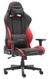 Gaming Stuhl GladiatorDX Racer in Schwarz und Rot, seitliche Perspektive